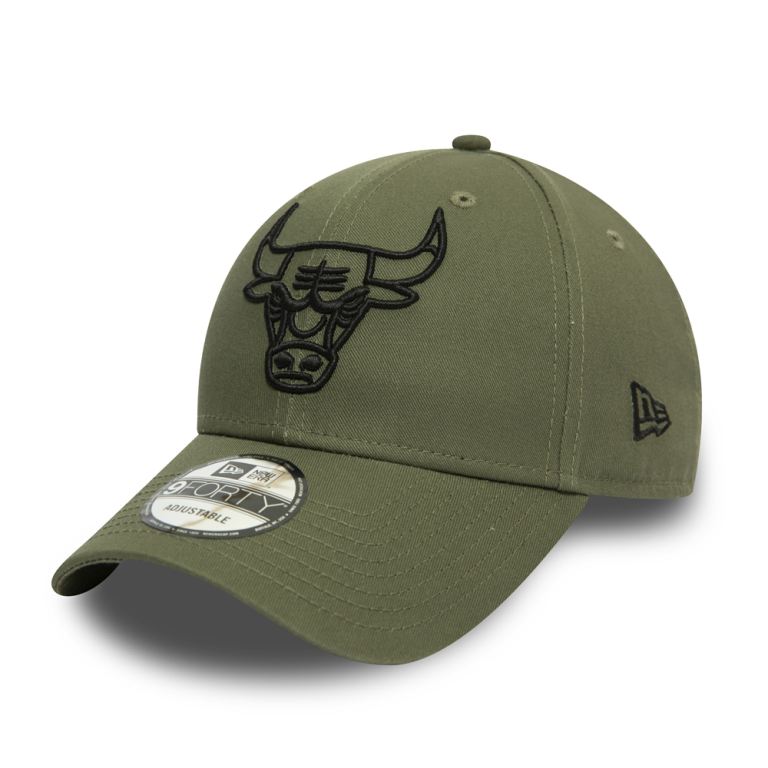 Gorras New Era 9forty Verdes - Chicago Bulls Essential Outline 90823EXJM